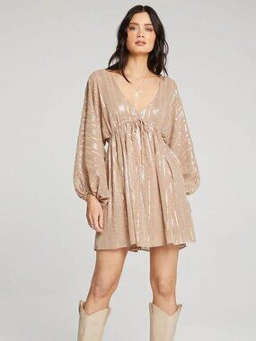 Saltwater Luxe Neiman Sequin Long Sleeve Mini Dress